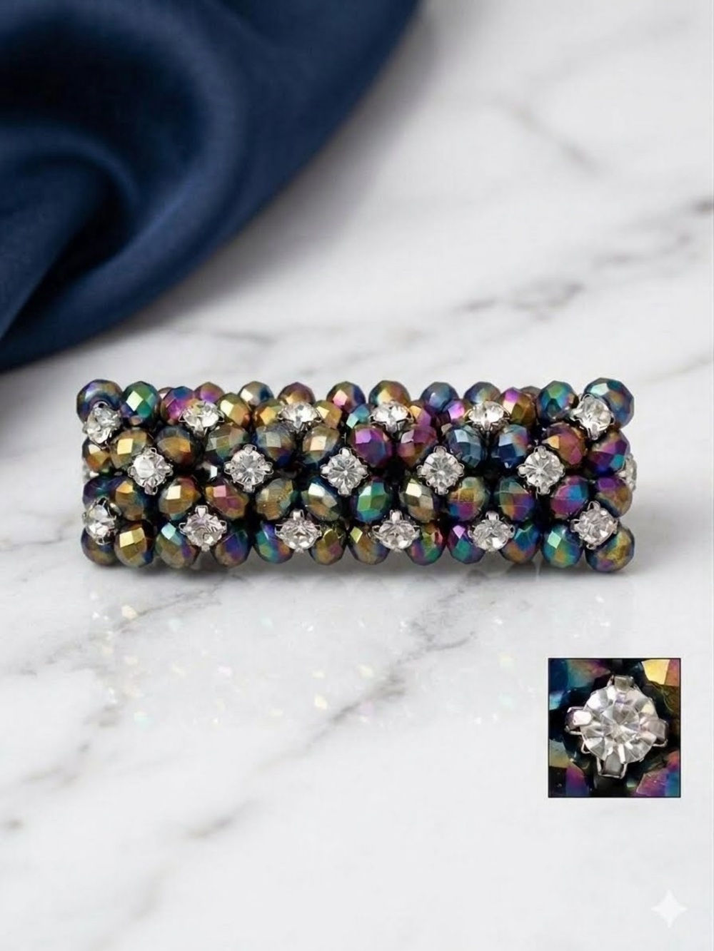 Multicolor Crystal Beaded Bracelet